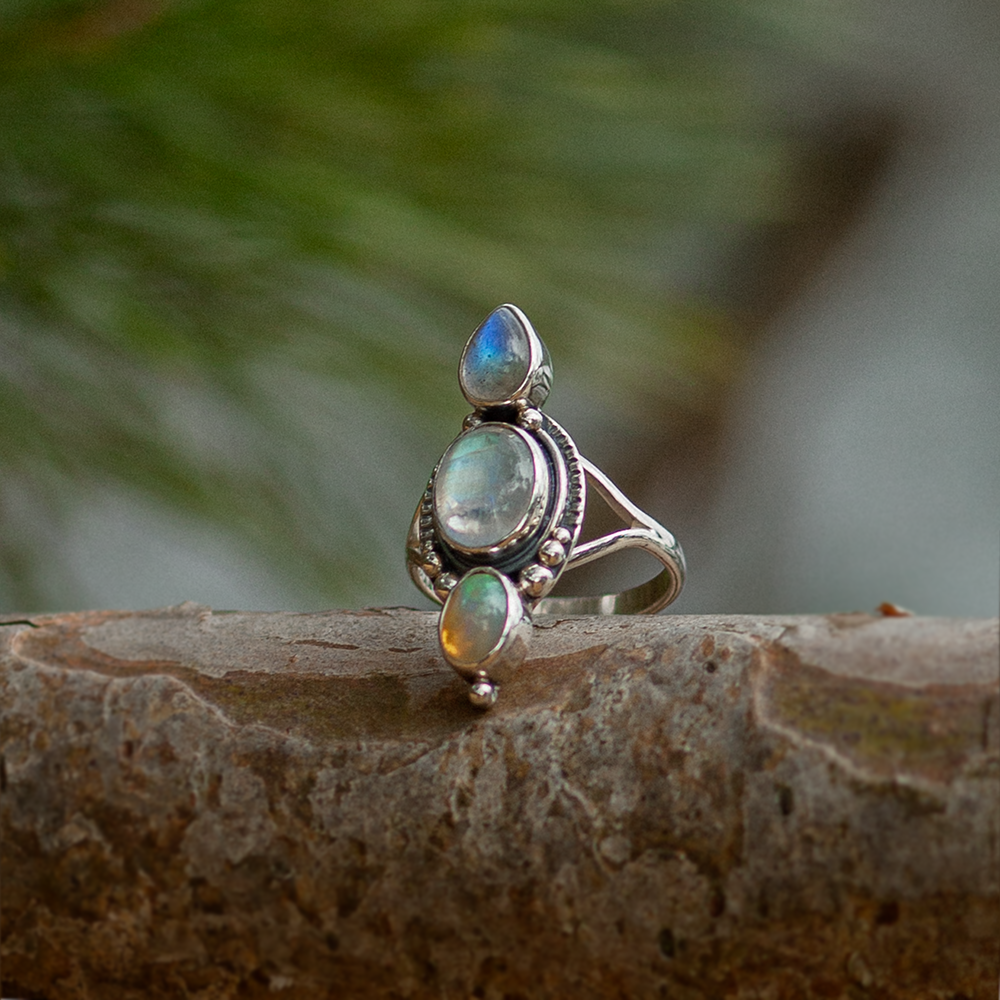 Moonstone Opal Ring