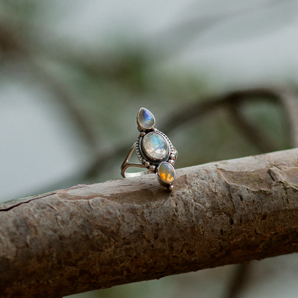 Moonstone Opal Ring