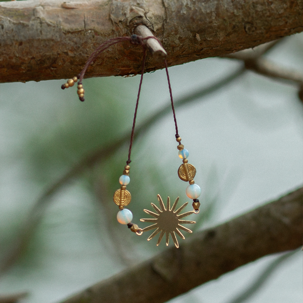 Opal glass sun bracelet