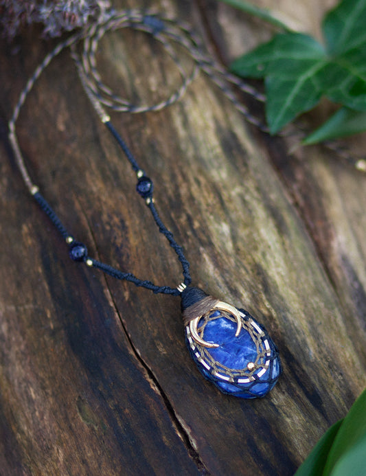 Sodalite halfmoon necklace