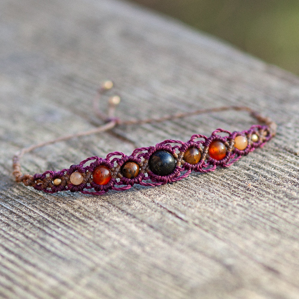 Rutilated quartz sun bracelet