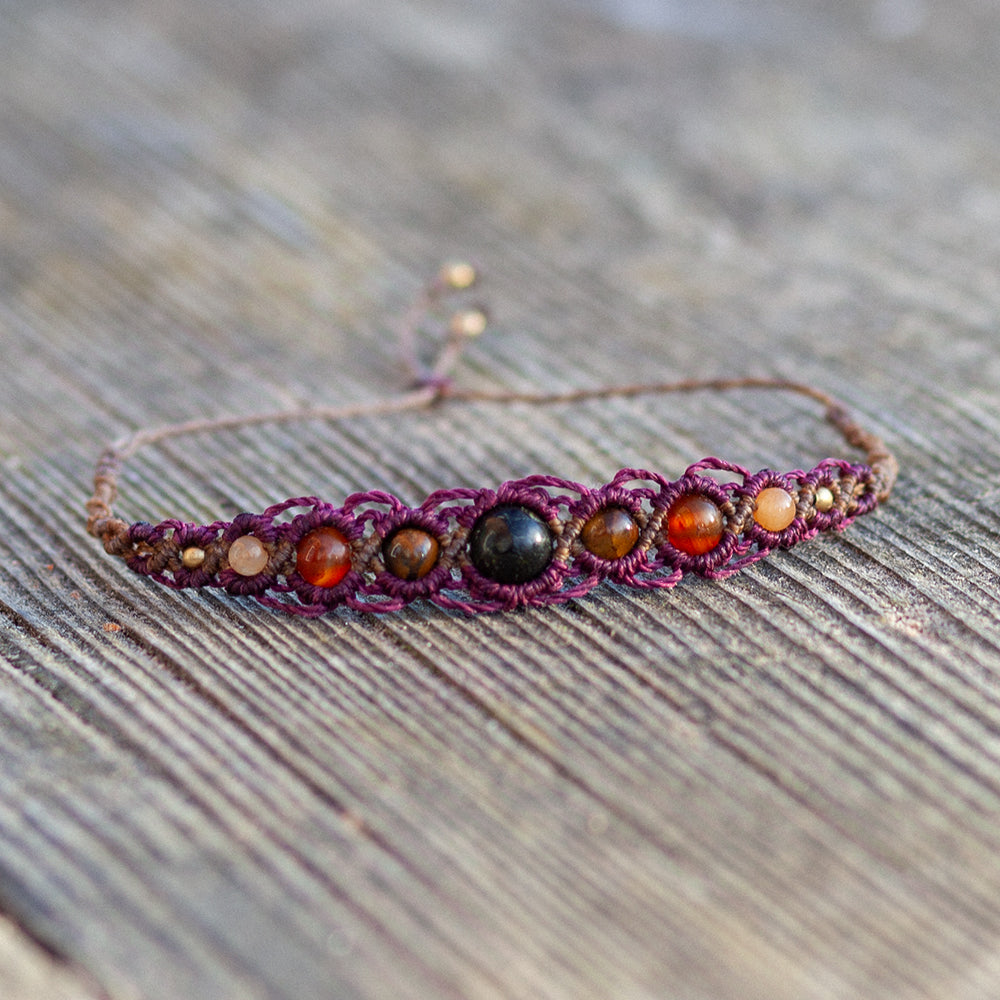 Rutilated quartz sun bracelet