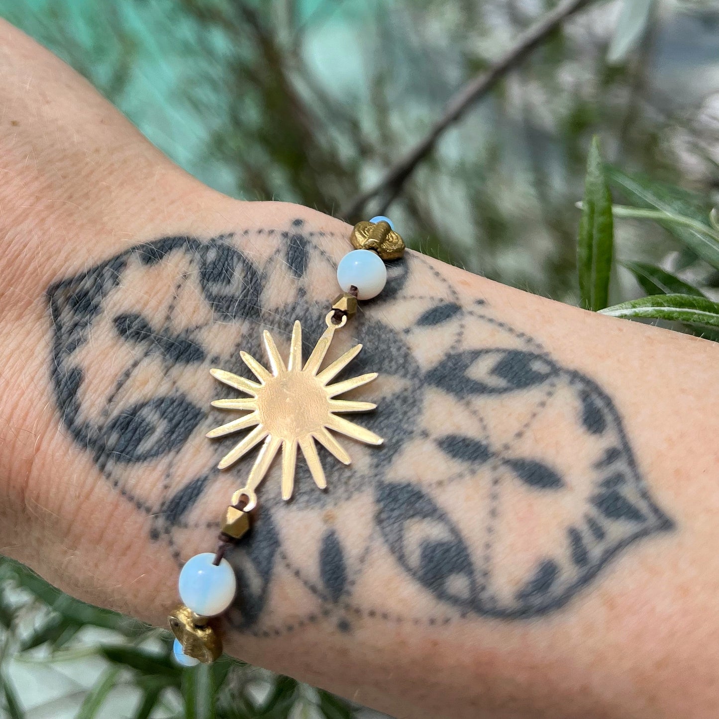 Opalglas Sonnen Armband
