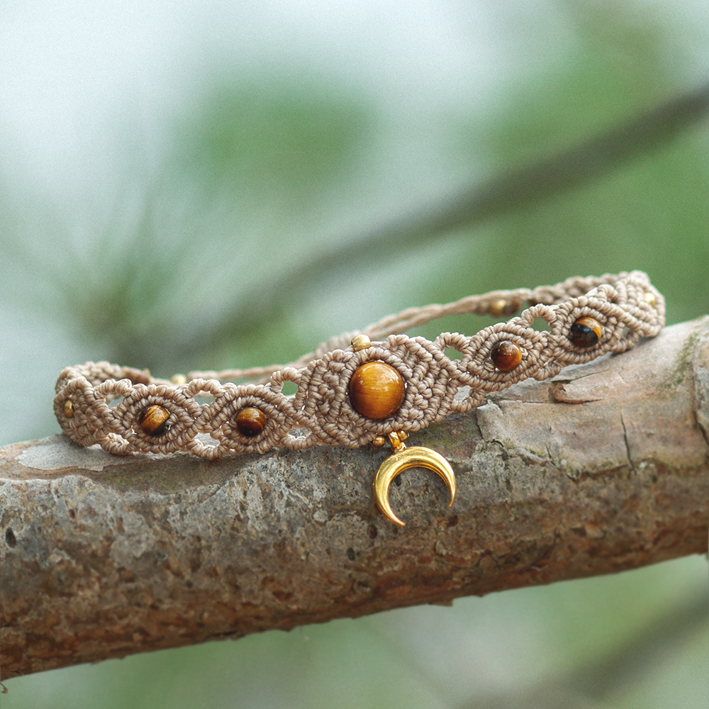 Tiger Eye Halfmoon Bracelet